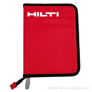 Promotional A5 Zip Folder/Writing Case, Made of Polyester, Silkscreen Printing